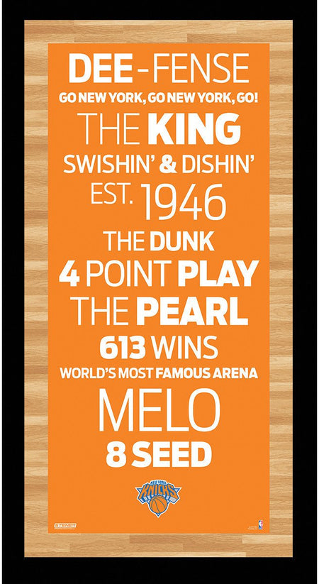 New York Knicks Subway Sign Framed Wall Art 9.5x19 Photo