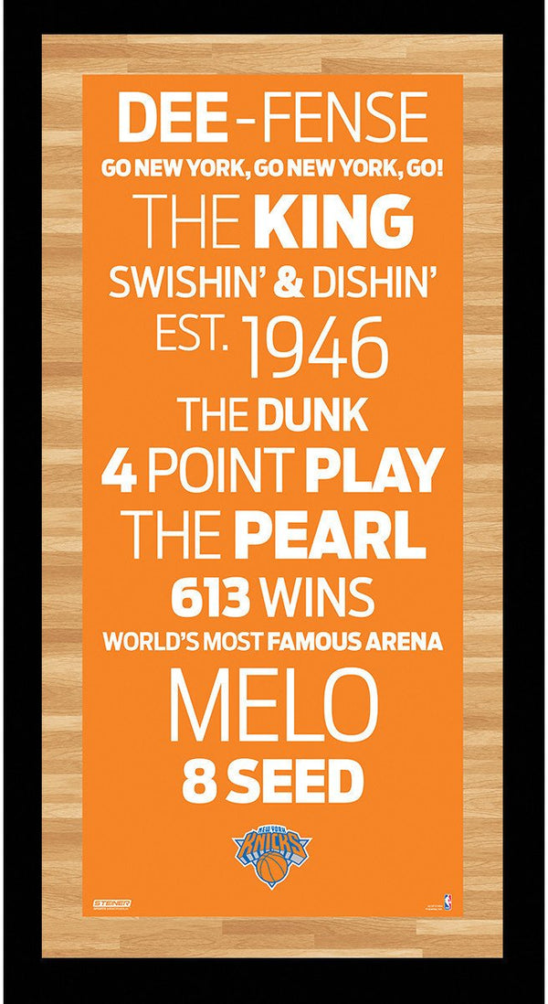 New York Knicks Subway Sign Framed Wall Art 9.5x19 Photo