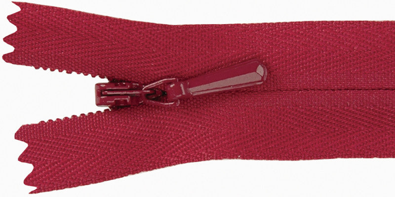 Unique Invisible Zipper 9"-Burgundy
