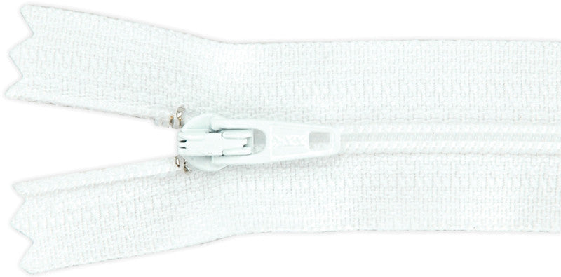 Ziplon Coil Zipper 16"-White
