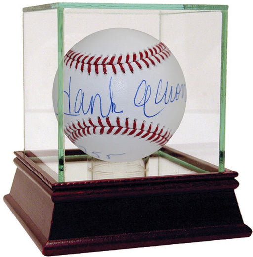 Hank Aaron Signed MLB Baseball w/ 755 Insc Inscribed on Bottom Panel