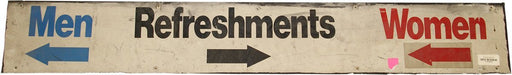 Men Refreshments Women and arrows Sign from Yankee Stadium 8x48x8