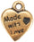 Metal Charms 1/Pkg-Gold Made With Love Heart