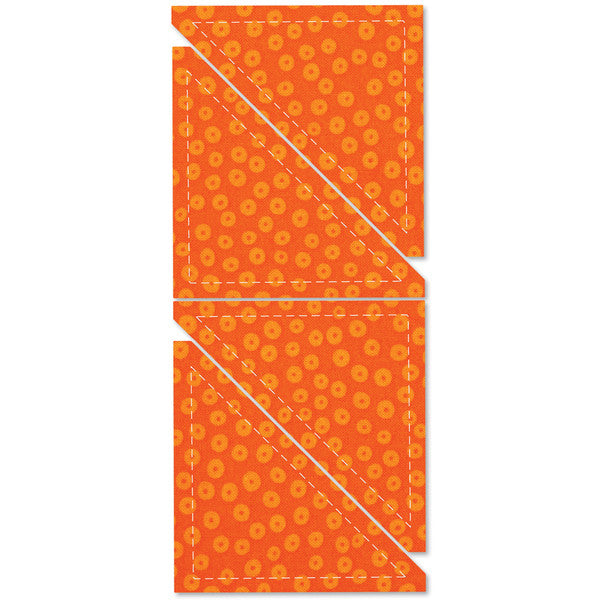 GO! Fabric Cutting Dies-Half Square 4" Finished Tr