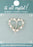 Genuine Rhinestone Buckle 38mm Heart-Silver/Pearl