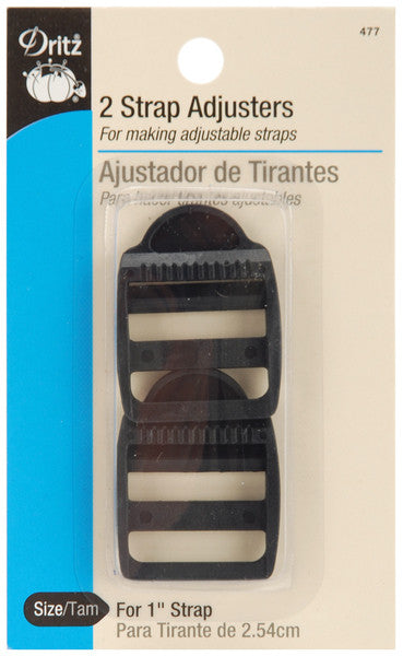 Strap Adjusters For 1" Strap 2/Pkg-Black