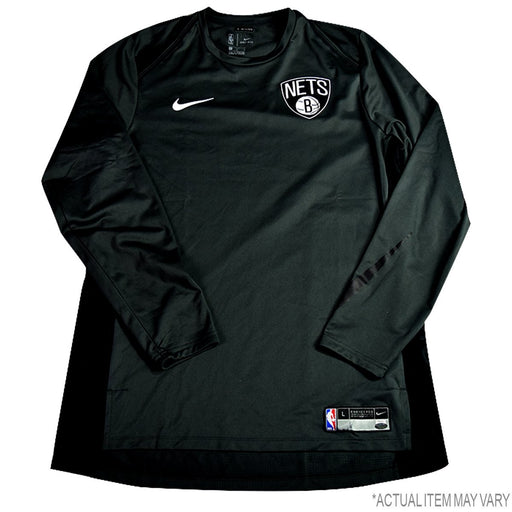 Timofey Mozgov Brooklyn Nets Game Used #20  Grey/Black Long Sleeve Shooting Shirt (3XLT)