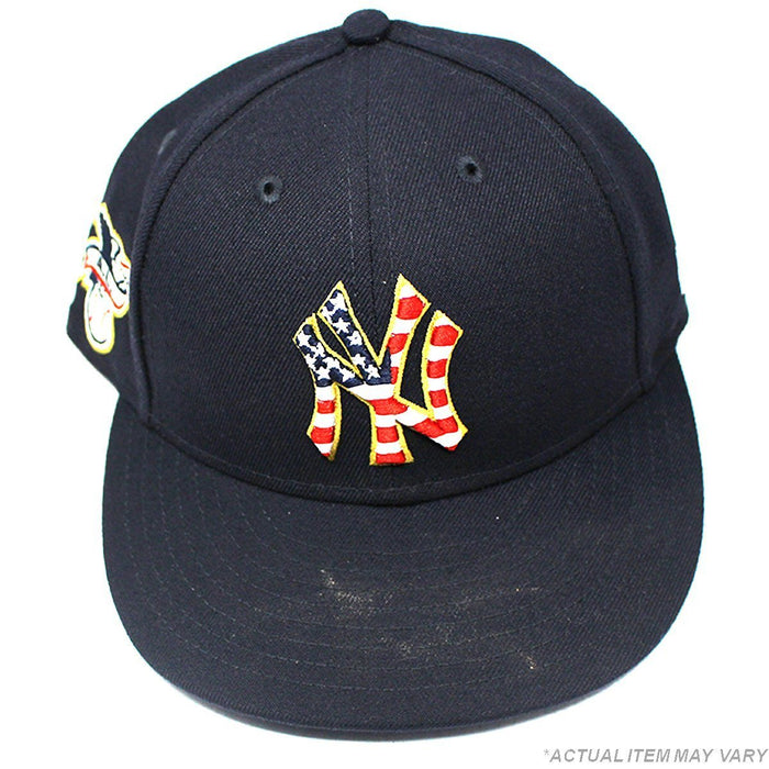 Greg Bird New York Yankees 2018 Home Game Used #33 4th of July Day Hat (7/4/2018) (JB734965)