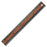 Acme United Corporation Plastic Ruler, with Wood Inlay, 12" L, Black/Burl