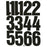 Chartpak Vinyl Numbers, 4", Black