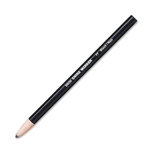 Dixon Ticonderoga Company China Marker, Nontoxic, Paper Wrapped, Black