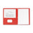 Sparco Products 2-Pocket Folders,w/Fasteners,1/2" Cap,Letter,25BX,Red