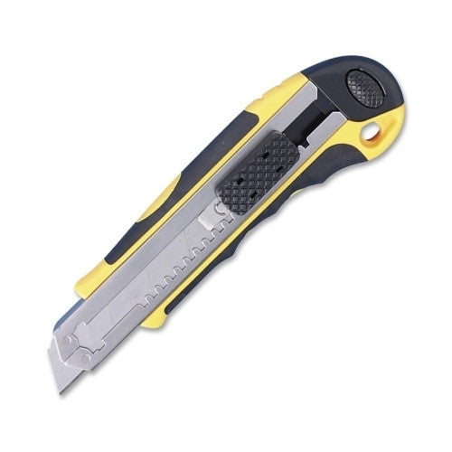 Sparco Products Automatic Utility Knife, 4-Blade Storage, Yellow/Black