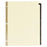 Sparco Products Tab Indexes,Daily,11"x8-1/2",Black Leather Tabs,6/ST,Buff