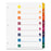Sparco Products Index Dividers W/Table Of Contents, 8-Tab,1-8, 24/ST,Multi