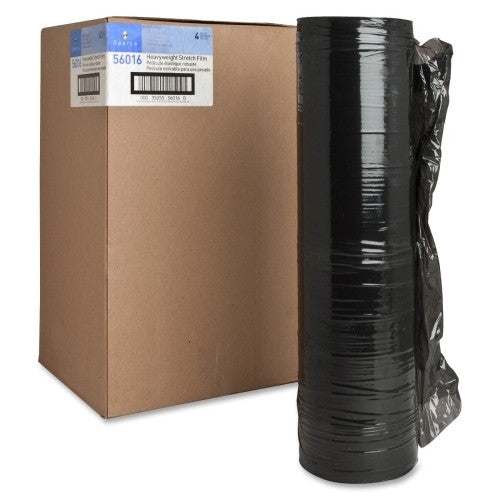 Sparco Products Stretch Film, Heavyweight, 80 Gauge, 18"x1500', 4/CT, Black