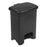 Safco Products Company Plastic Receptacle,Step-On,4 Gallon,12"x10"x15",Black