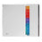 Acco/Wilson Jones Multidex Indexes, 1-10, 10 Tabs,3HP,11"x8-1/2",Multicolor