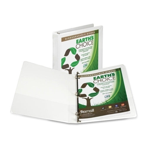 Samsill Corporation View Binder, 1" Capacity, 8-1/2"x11", White