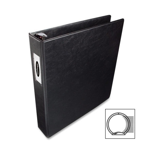 Acco/Wilson Jones 3 Ring Vinyl Binder, 1-1/2"Capacity, 11"x8-1/2", Black