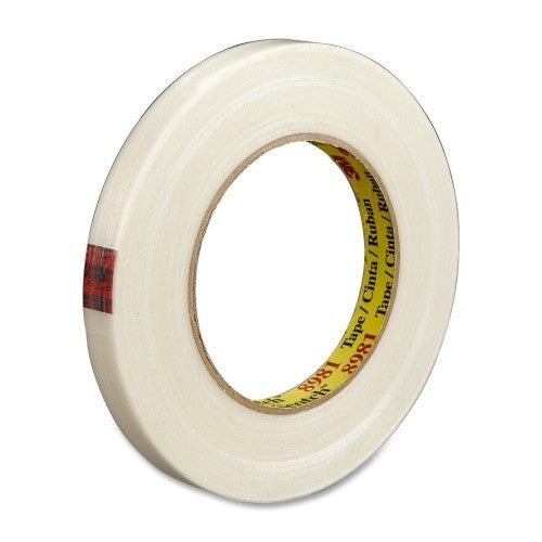 3M Commercial Office Supply Div. Filament Tape, 3" Core, 3/4"x60Yards, Clear
