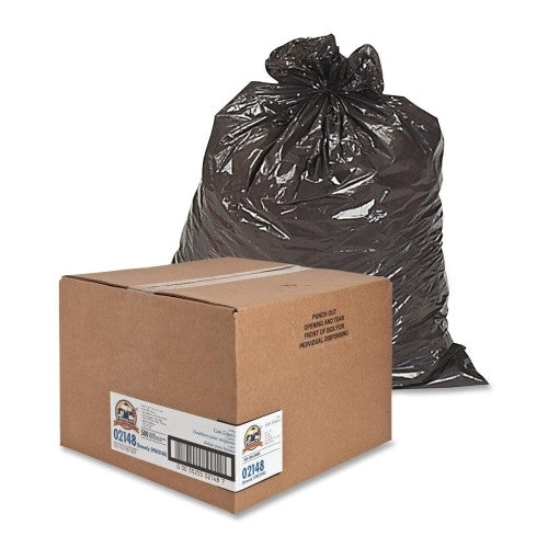 Genuine Joe Two-Ply Can Liner, 16Gal., 0.6mil, 24"x31", 500/PK,BNBK