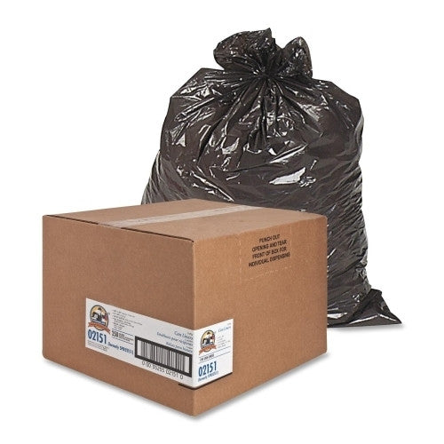 Genuine Joe Two-Ply Can Liner, 40-45Gal, 0.7mil, 40"x46", 250/PK, BNBK