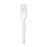 Genuine Joe Polystyrene Fork, Heavy/Medium Weight, 100/BX, White