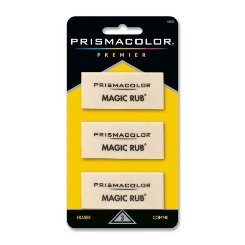 Sanford Ink Corporation Magic Rub Eraser, 3-1/4"x3/"x6-1/10", 3/PK, White
