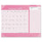 Rediform Office Products Monthly Desk Pad, Jan-Dec, 21-1/4"x16", Pink Ribbon