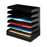 Buddy Products Desktop Organizer, 6 Tier, Legal, Horizontal, Black