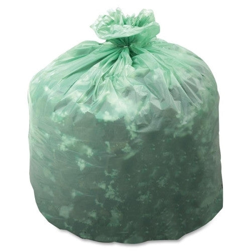 Stout Compostable Trash Bags,13 Gallon,.85mil,24"x30",45/BX,Green