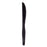 Dixie Foods Plastic Tableware,Heavy/Medium Weight,Knife,100/BX,Black