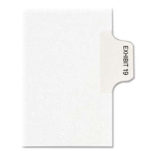 Kleer-Fax, Inc. Numerical Index Dividers, Exhibit 19, Letter, 10/BX White