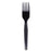 Dixie Foods Plastic Tableware,Heavy/Meadium Weight,Fork,1000/BX,Black
