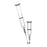 Medline Industries, INC. Quick-Fit Crutches, Adjustable 4'7"to6'7", Silver