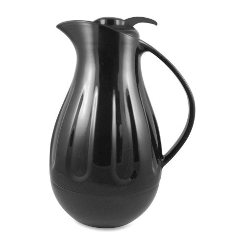 Genuine Joe Double Wall Swirl Carafe, 1.3Ltr., Black