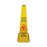 Genuine Joe Safety Cone, 4-Sided, 10"x10"x24", Yellow