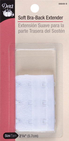 Bra Back Extender 2-1/4" Wide-White 3 Hooks