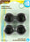 Curtain Grommets 1" Inner Diameter 8/Pkg-Matte Bla