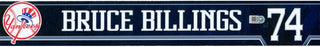 Bruce Billings Nameplate - NY Yankees 2014 Spring Training Game Used#74 Locker Nameplate (HZ102522)