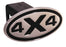 4 X 4 - Black - Oval - 2 Inch Billet Hitch Cover