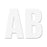Chartpak Vinyl Numbers/Letters, 1/4", White