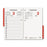 At-A-Glance Desk Cal. Refill,F/ 17-Style,Red Monthly Tabs,3-1/2"x6"