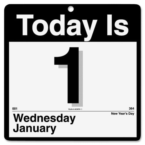 At-A-Glance "Today Is" Calendar,Lrg.,1PPD,9-3/8"x12", Pad8-1/2"x8",BK