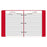 3-Ring Daily Diary, Jan-Dec, 1PPD, 1" Cap, Red