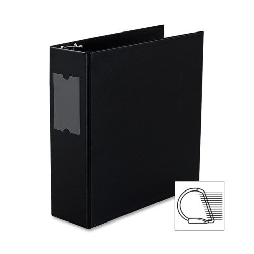 Avery Consumer Products Slant Ring Binder W/Label Holder, 3"Cap, 11"x8-1/2", Black