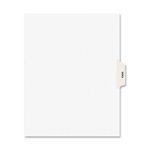 Avery Consumer Products Index Divider, "Index", Side Tab, 8-1/2"x11", 25/PK, White