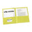 Avery Consumer Products Two Pocket folder, 8-1/2"x11",20 Sht Cap., 25/BX, Yellow