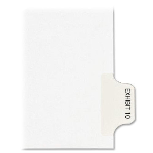 Avery Consumer Products Dividers, "Exhibit 10" Side Tab, 8-1/2"x11", 25/PK, White